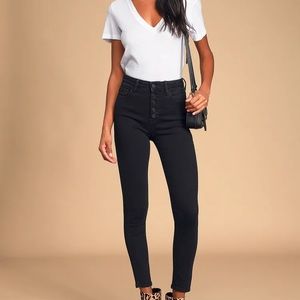 Taylor Black High-Waisted Skinny Jeans